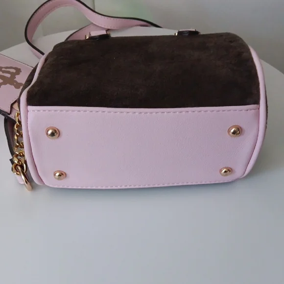 Juicy Couture Classic Scottie Dogs Pink and Brown Mini Satchel - Picture 7 of 10